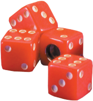Dice Valve Cap - Dice Valve Cap | Red | Set Of 4 (400x400)