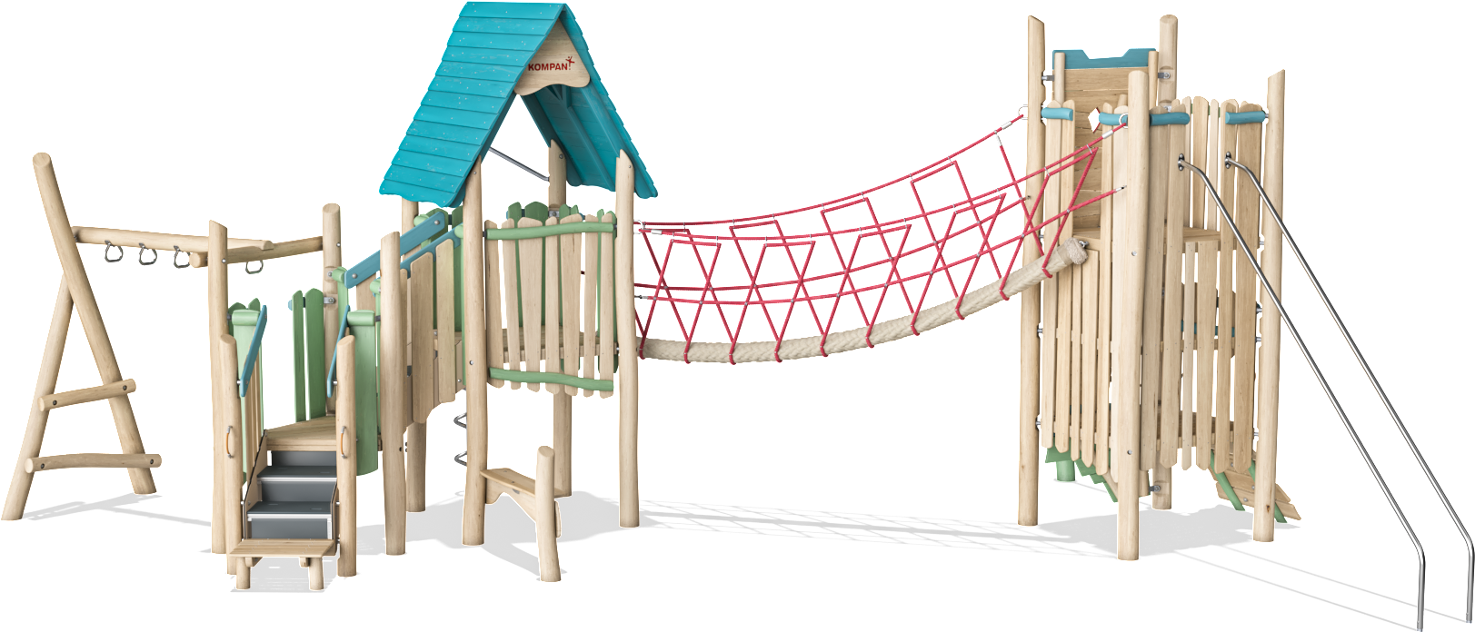 Robinia Wood [ Kompan ] - Playground Slide (1652x725)