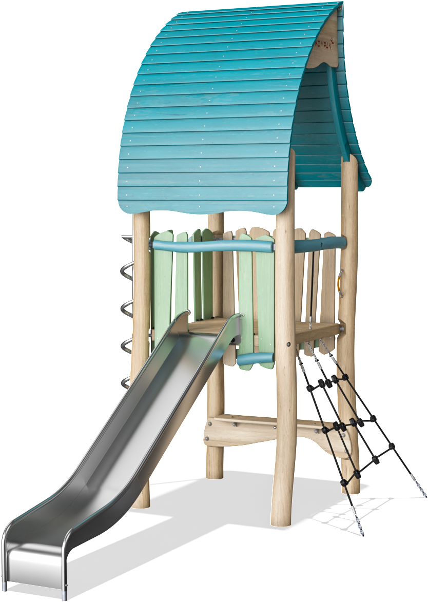 Leśna Wieża Z Zakręconą Rurą - Playground (863x1202)