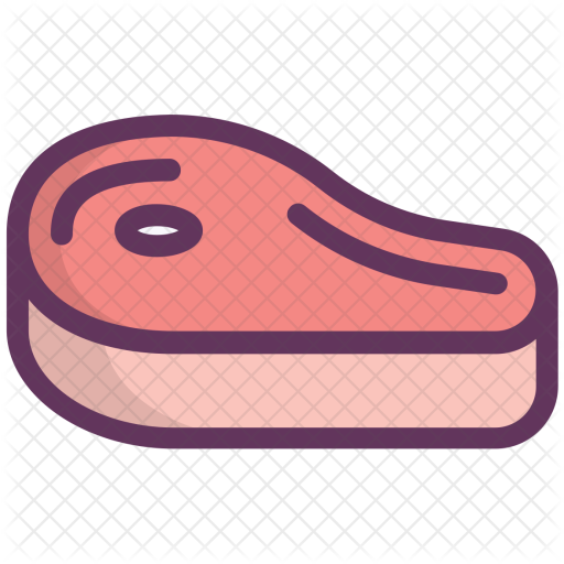 Beef, Sirloin, Steak, Ham, Halal, Dinner, Food Icon - Chicken As Food (512x512)