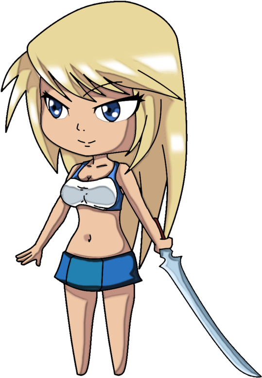 Blond Mangaka Hair Clip Art - Chibi (900x853)