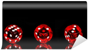 Red Transparent Playing Dices Isolated On Black Background - Game Of Souls (the Plaza Manhattan) (gebraucht) (400x400)