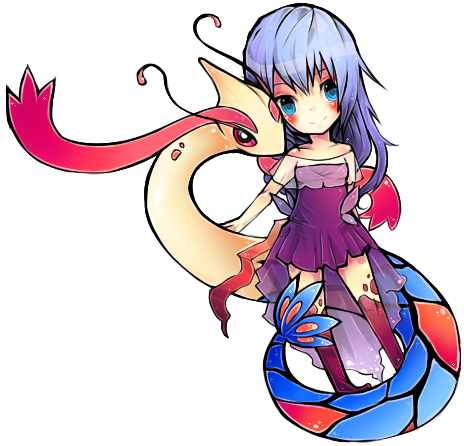 Milotic Girl By Kei-yo - Cartoon (550x490)