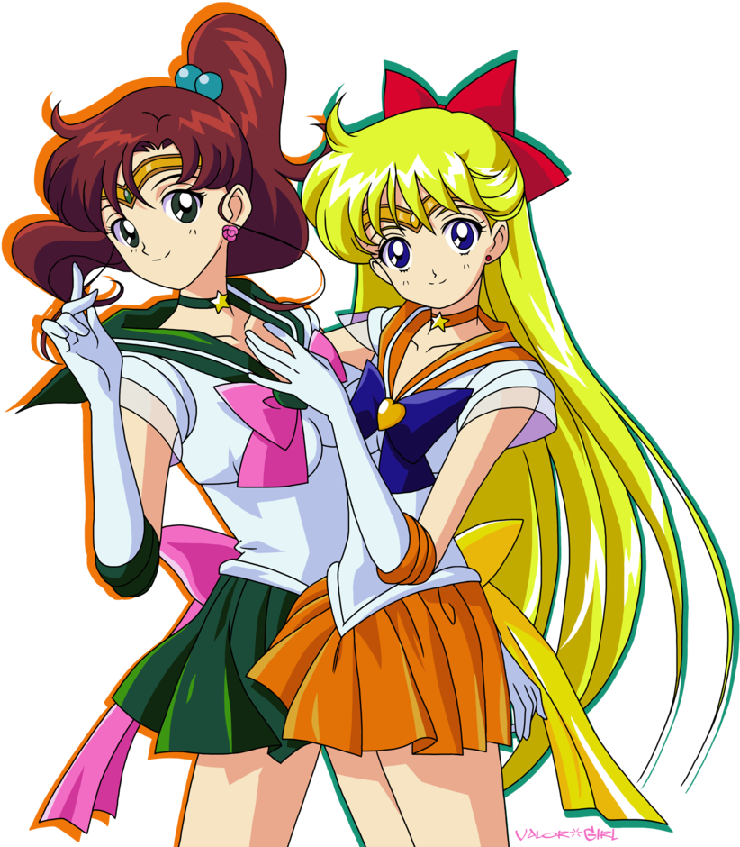 Sailor Jupiter And Sailor Venus By Valor-girl - Sailor Jupiter And Sailor Venus (843x948)
