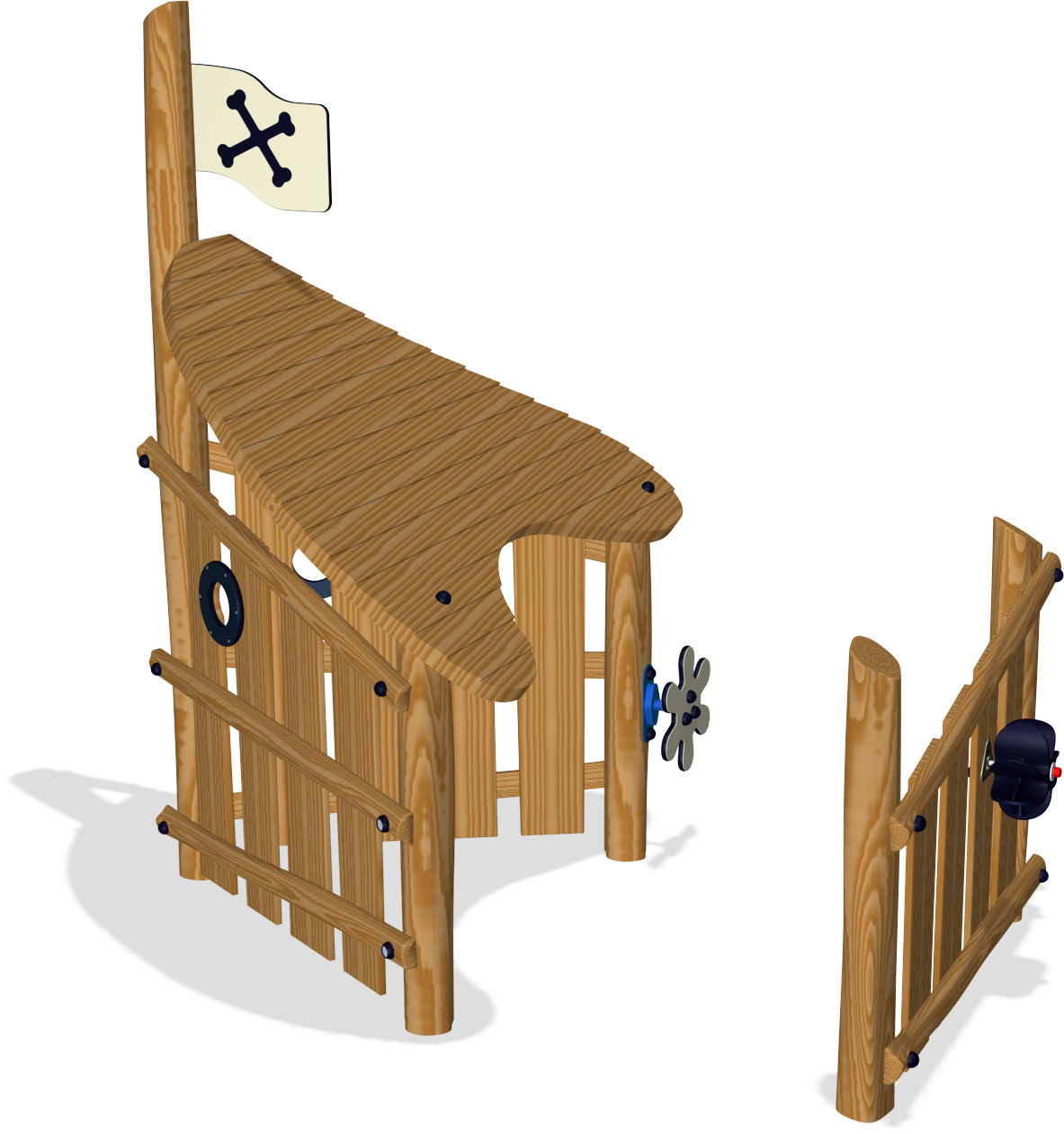 Playhouse With Roof & Wall 3d - Roof (1183x1261)
