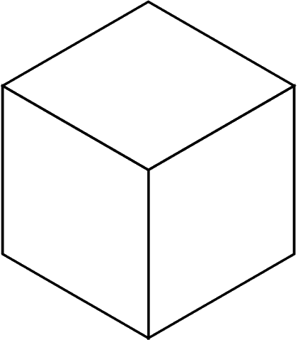 3 Dimensional Cube Template Read Creating A 4 Dimensional - Coreldraw (421x479)