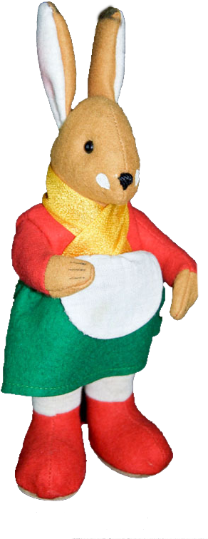 1950s German Kersa Dress Felt Bunny Rabbit Mint From - Rabbit (755x755)