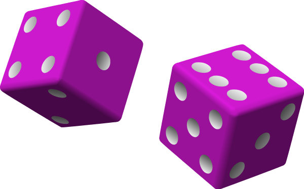 Two Red Dice Vector Clip Art - Guys And Dolls Dice (600x374)