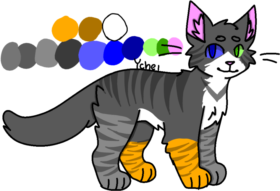 Feral Cat Adoptable Closed By Angelthecyborgpanda - Cartoon (1024x652)