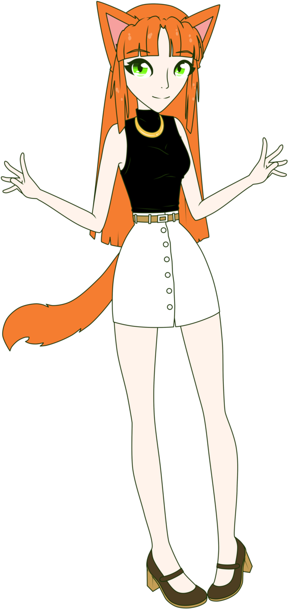 Cat Girl Angel By Cherryblossomshadows - Cartoon (632x1264)