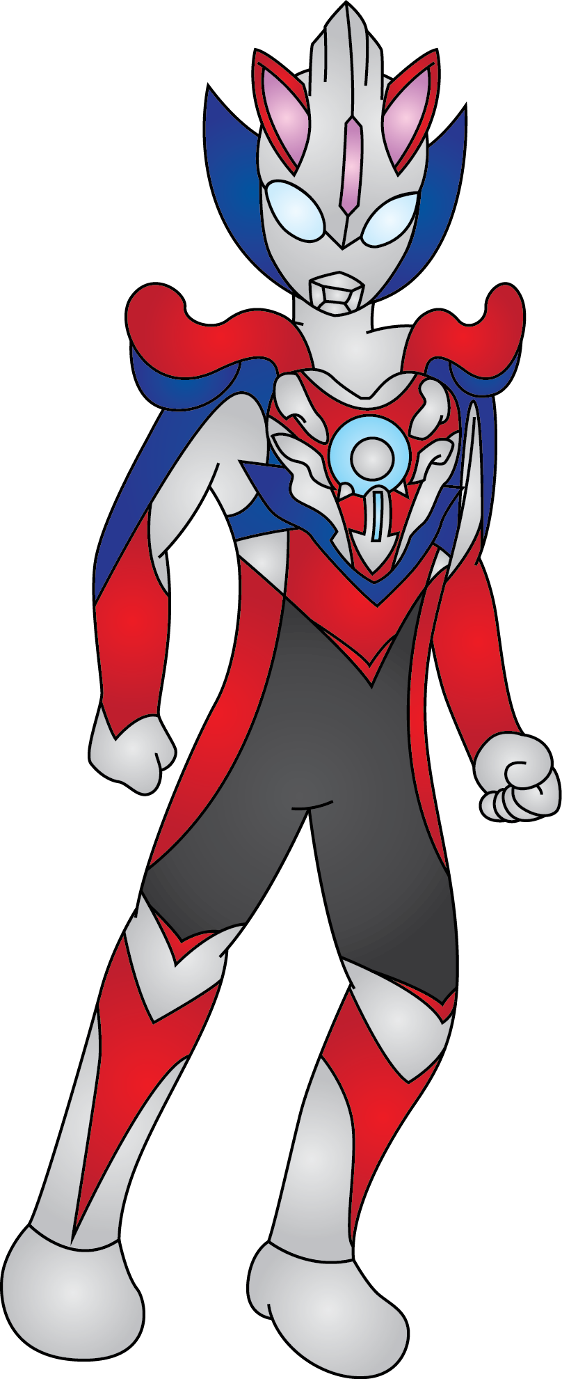 Ultraman Orb- Angel Cat By Imagindevan - Ultraman Fusion Oc (808x1981)
