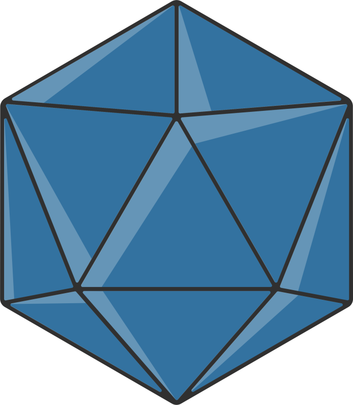 Pin 20 Sided Dice Clip Art - 20 Sided Dice Png (697x800)