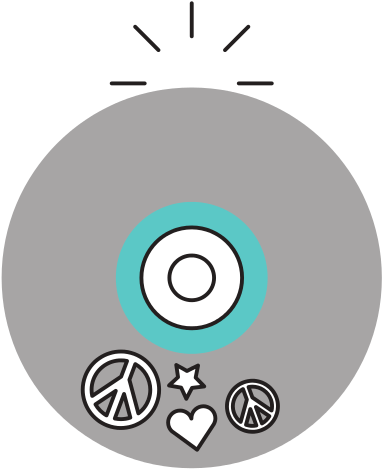 Hippie Long Play Icon - Circle (550x550)