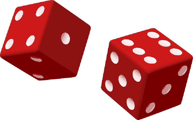 Red, Icon, Two, Recreation, Cartoon, Dice, Free, Games - Guys And Dolls Dice (800x498)