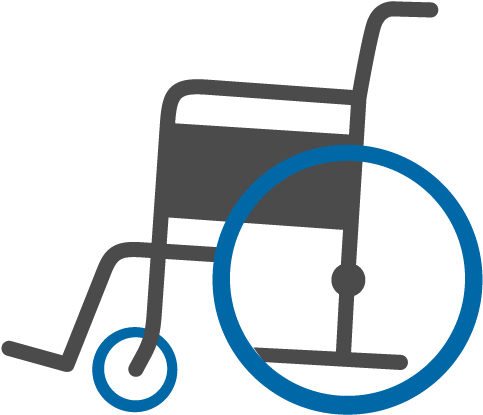 Pushing Wheelchair Clipart Image - Wheelchair Clipart (500x500)