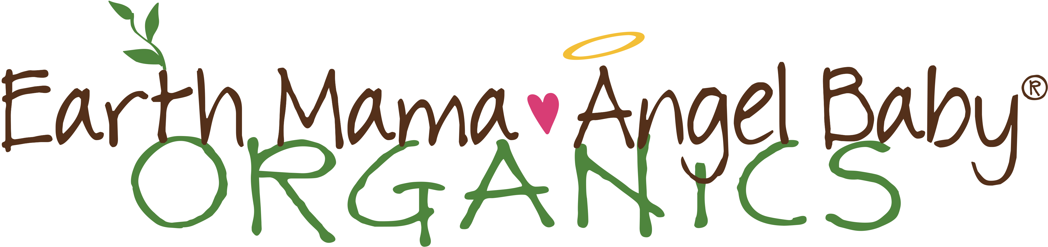 Earthmamaangelbaby Logo Print Cmyk - Earth Mama Angel Baby Logo (4123x975)