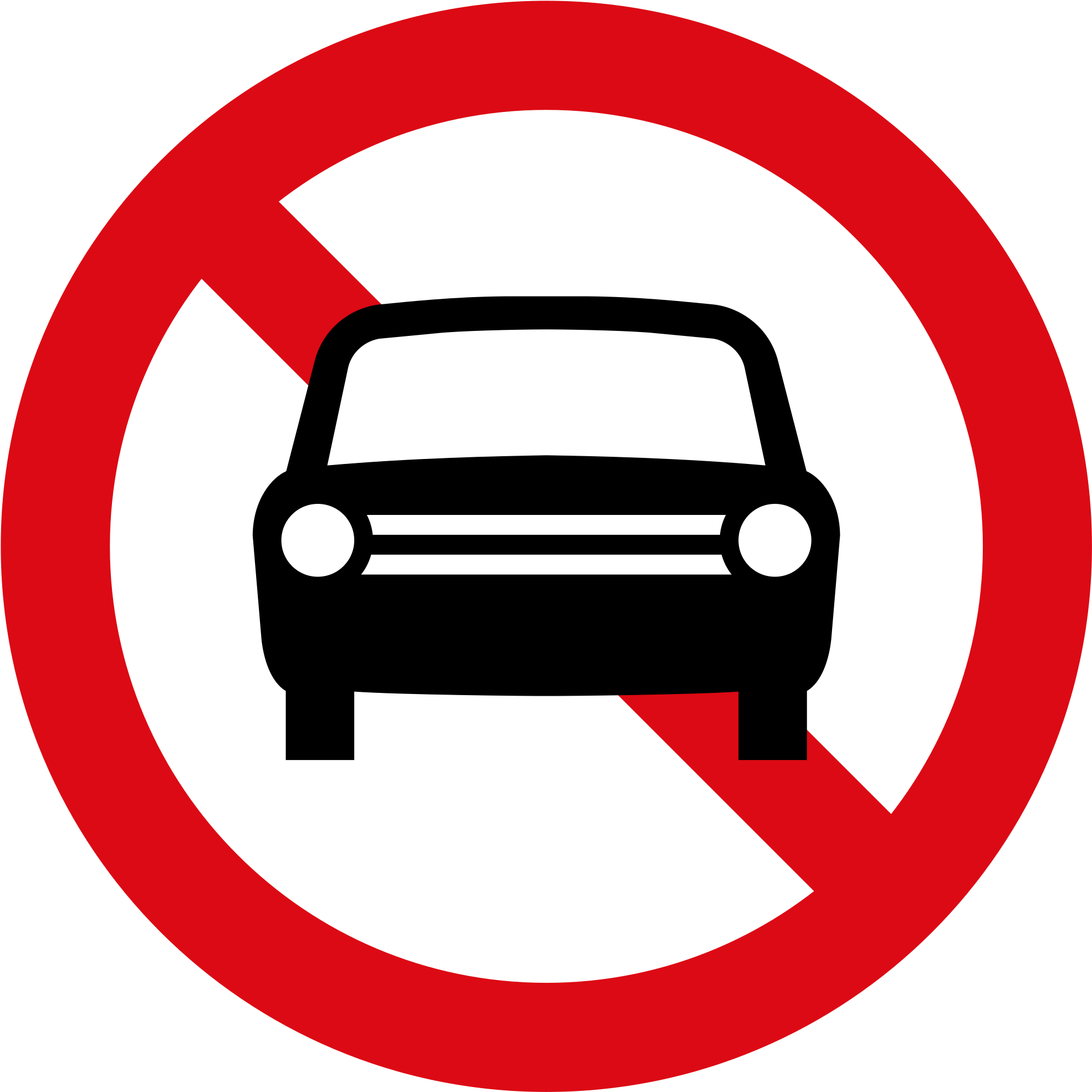 Open - No Entry For Vehicles Sign (2000x2000)