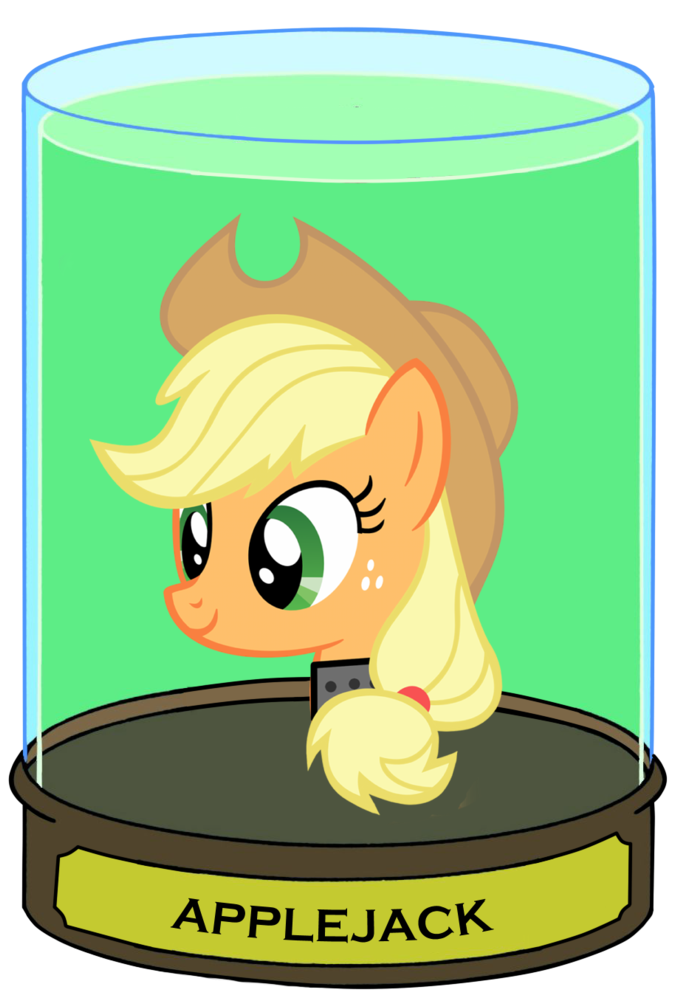Applejack Head In A Jar By Kanske-2099 - Applejack (756x1056)