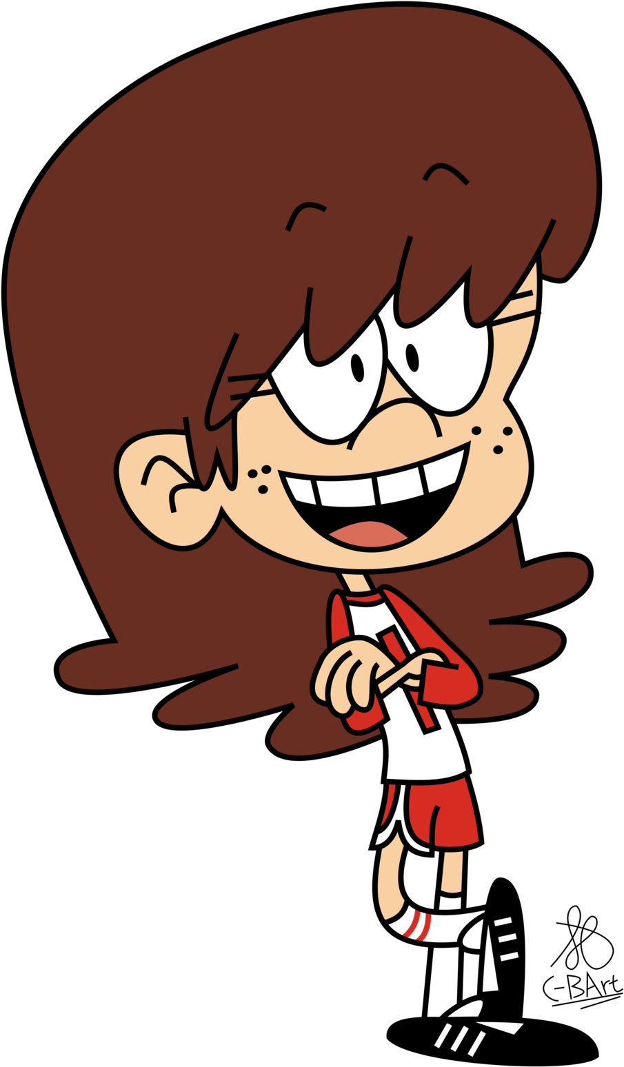 Lynn Loud With Her Hair Down By C-bart - Lynn Loud Hair Down (1024x1593)