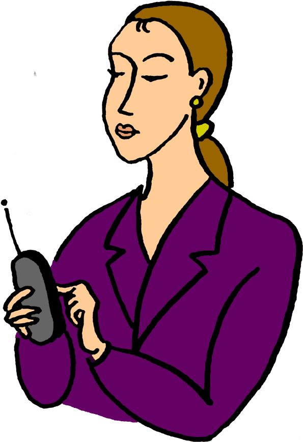 Man And Woman Clipart Free Download Clip Art - Dialing The Number Clipart (600x875)