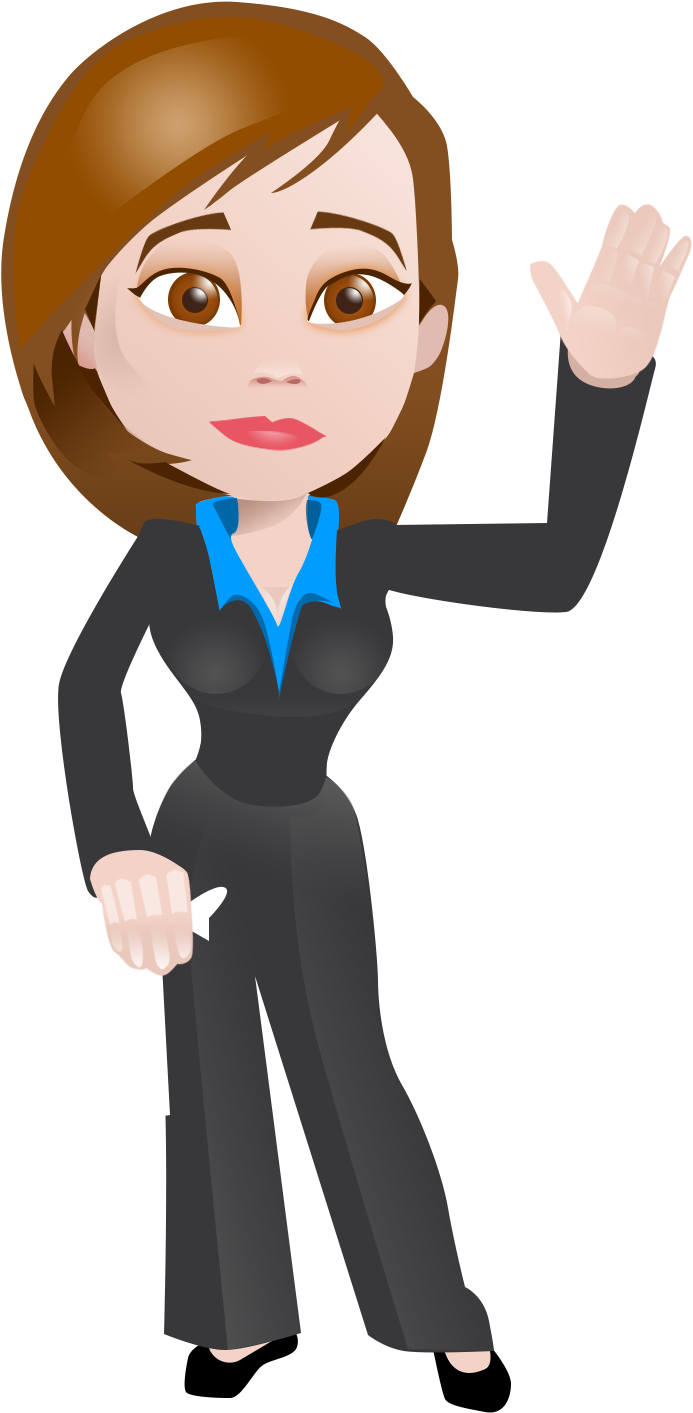 Cartoon Woman Business Png (1200x1600)