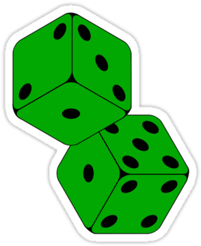 Tumbling Dice-green By Impactees - Dice (375x360)