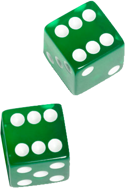 Set Monopoly Dice Boxcars Game - Green Dice (555x541)