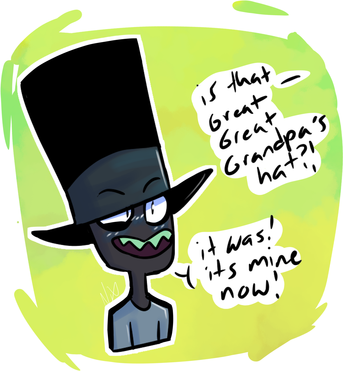 Nix Art Black Hat Spooky Hat Villainous Villanos Villainous - Cartoon (1280x1463)