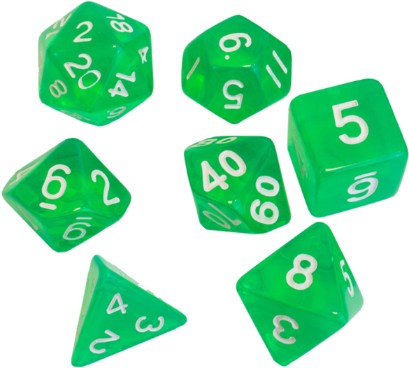 16mm Role Playing Dice Set - Blackfire Dice - 16mm Role Playing Dice Set - Crystal (600x600)