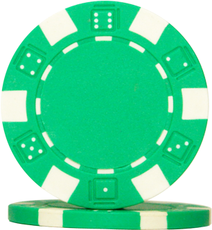 Poker Chips Dice Green - Poker Chips (500x500)