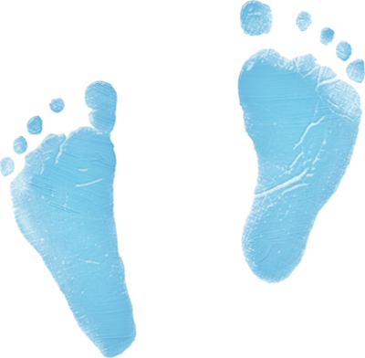 Psd Detail Baby Foot Prints Official Psds - Blue Baby Footprint Png (400x392)