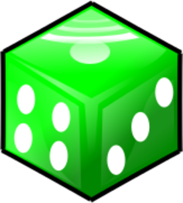 Dice Clipart Green - Clip Art (600x666)