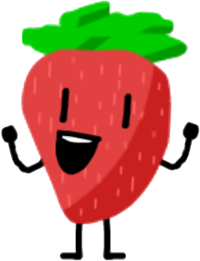 Strawberry Character - Bfdi Strawberry Body (884x1024)