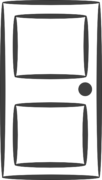 Colouring Picture Of Door (336x591)