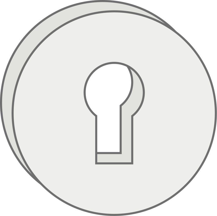 Locked Clipart - Key Hole Clip Art (900x894)