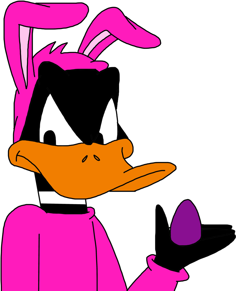 Daffy Duck In Pink Clothes - Daffy Duck Easter Bunny (1600x1600)