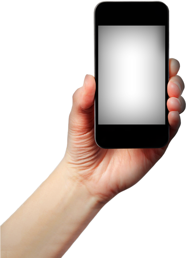 Smartphone In Hand Png Image - Smart Phone And Hand (760x906)