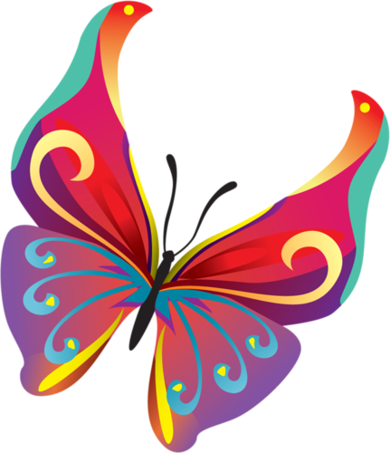 Butterflies Set4 175 - Butterfly Cartoon (431x500)