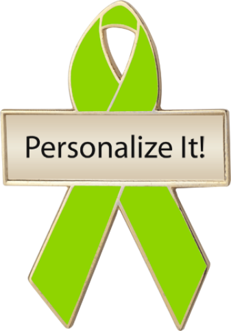 Lime Green Custom Awareness Ribbons, Custom Awareness - Lime Green Custom Awareness Ribbons, Custom Awareness (337x483)