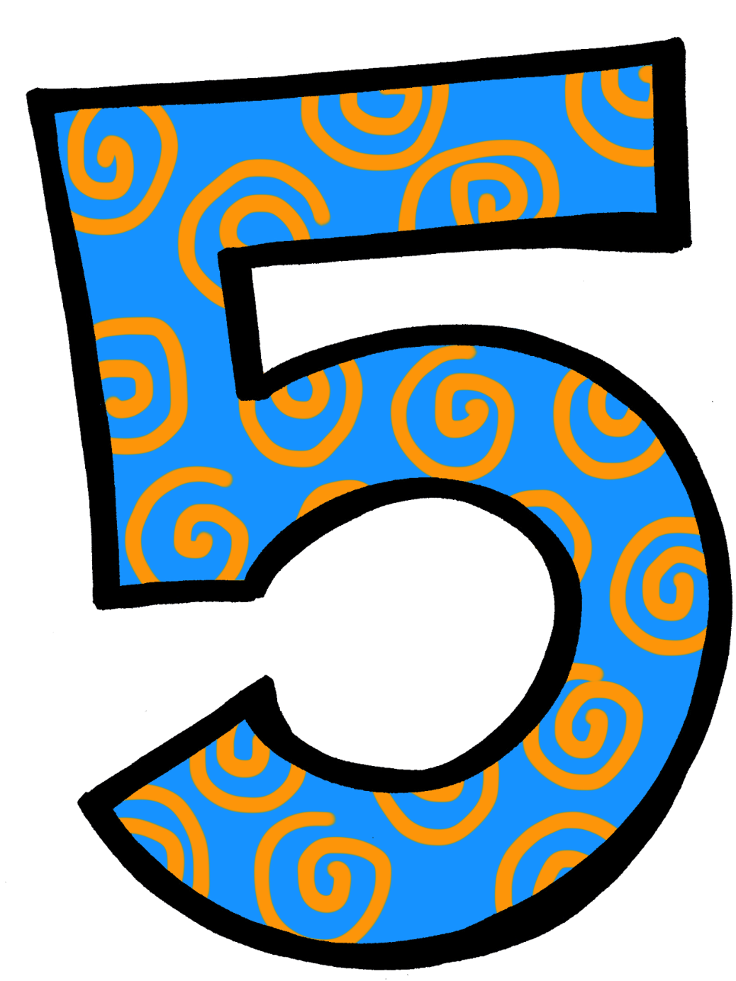 Graphic Of Numeral Five - Five Clip Art (1184x1469)