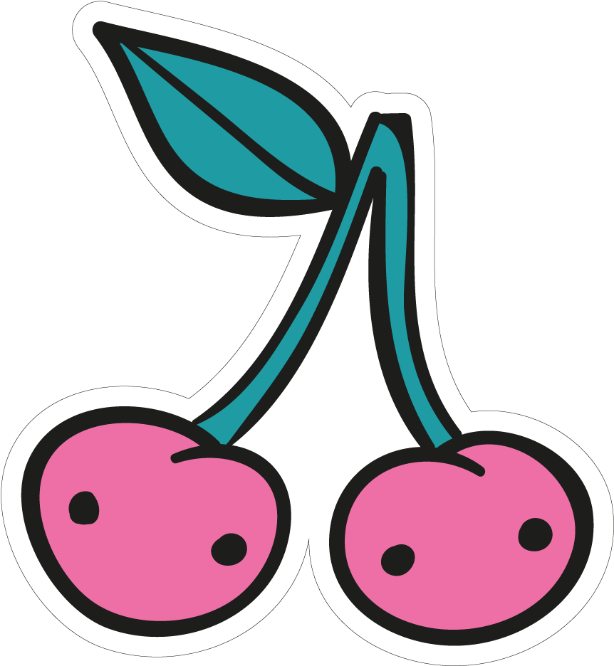 Cherries - Cute Stickers Png (1000x1000)