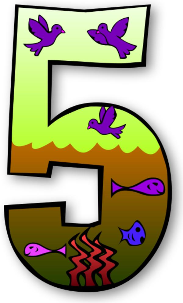 Creation Day Clipart - Day Five Of Creation (600x989)