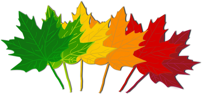 Weather Clipart September Leaves Clipart Gallery ~ - Leaves Changing Color Clipart (700x352)