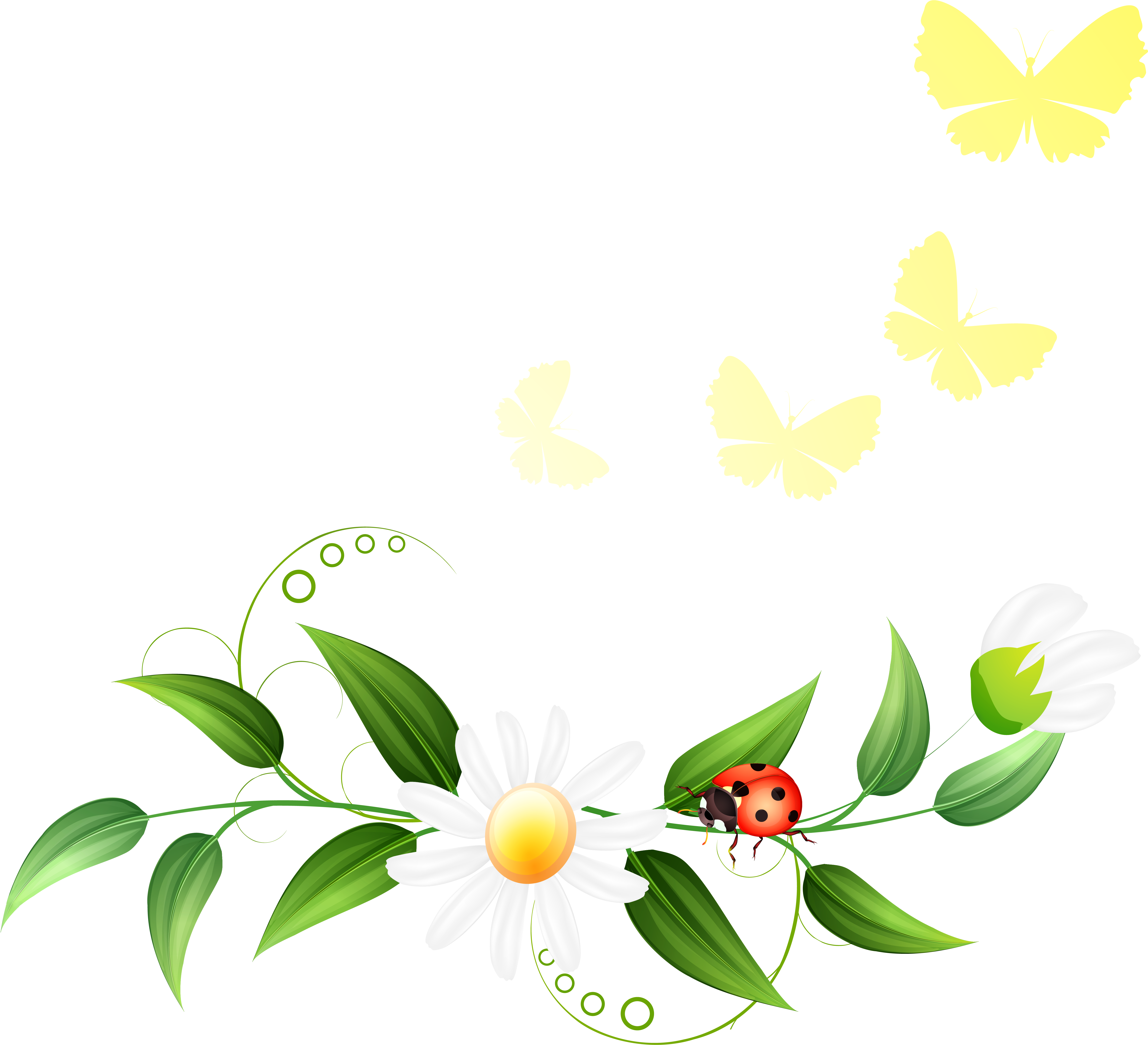 Spring Clipart Decoration - Portable Network Graphics (6163x6057)
