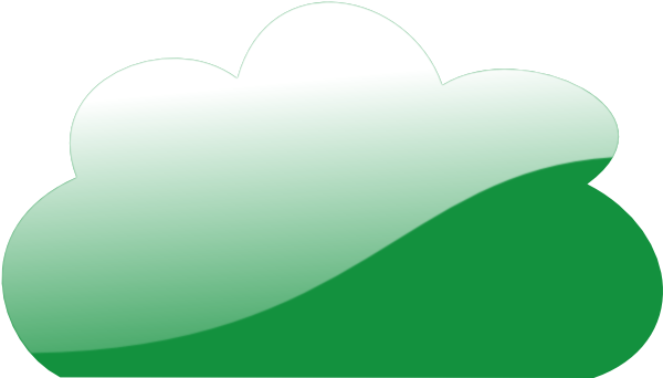 Green Cloud Cliparts - Green Cloud Vector (600x342)