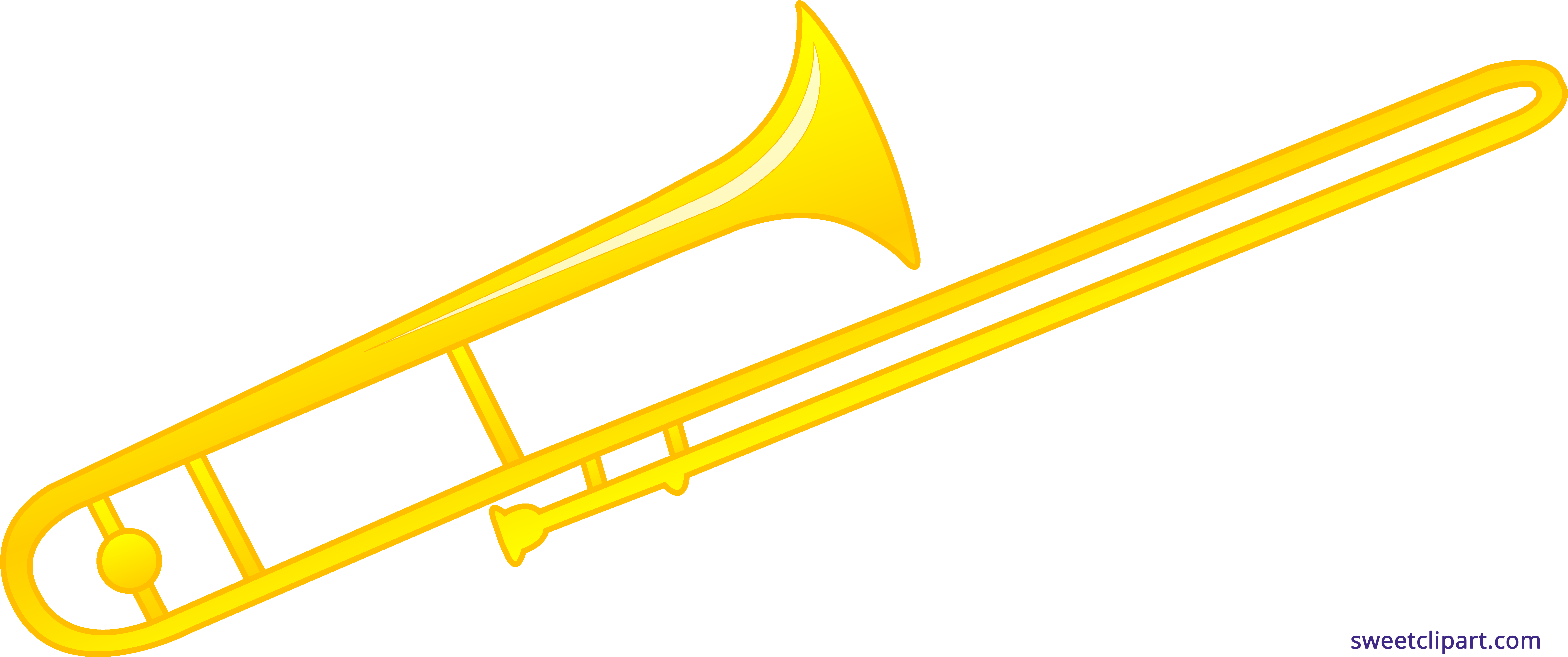 Trombone Clip Art - Buxsbaum Girlie T-shirt Trombone (7993x3359)