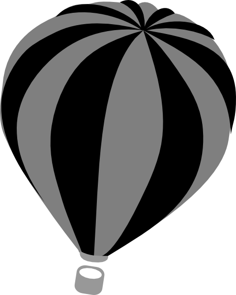 Grey Clipart Balloon - Hot Air Balloon (480x598)