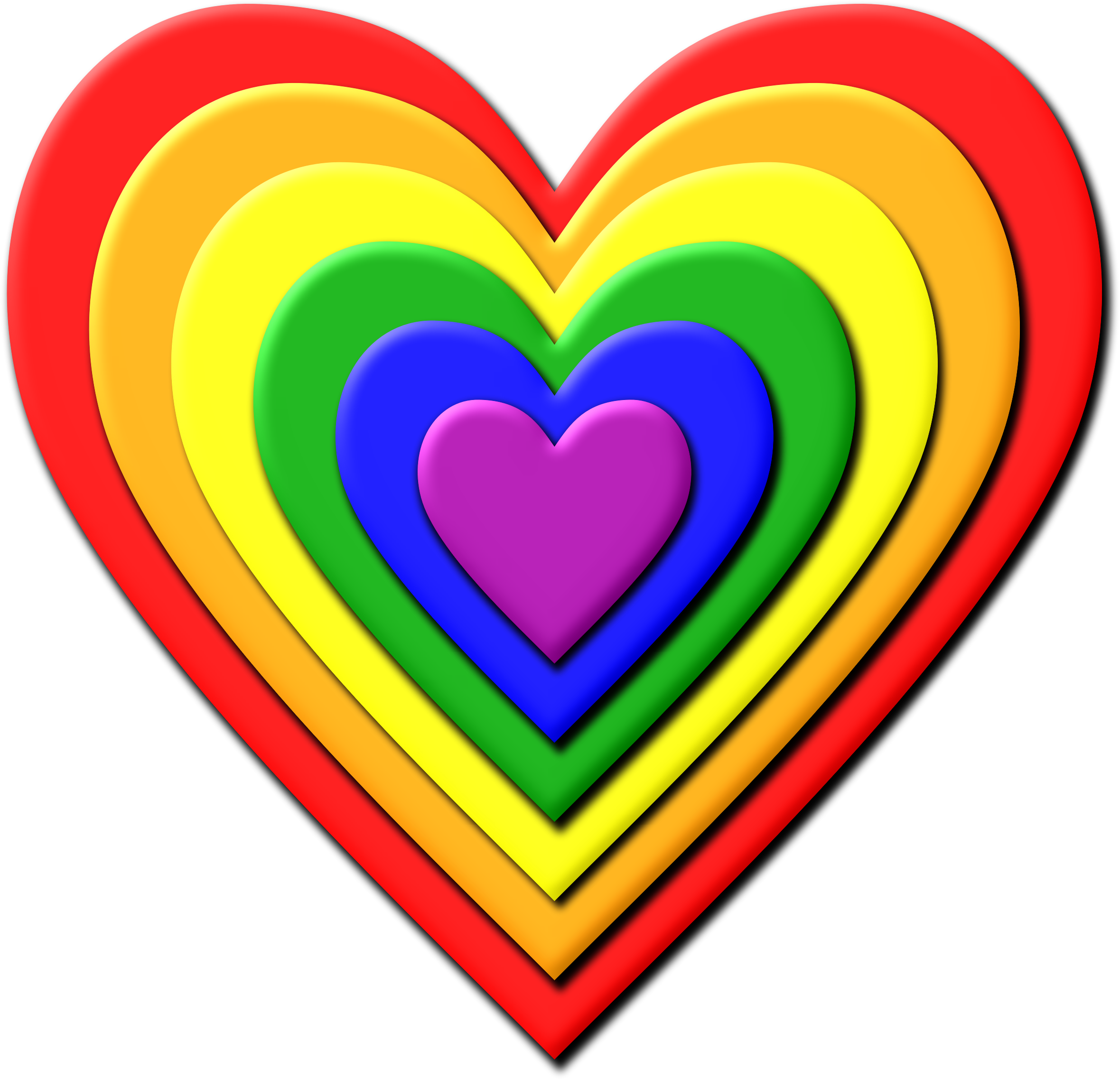 Image Result For Heart Images - Rainbow Heart Clipart (2360x2274)