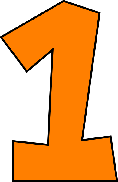 Graphic Of The Numeral One - Number 1 Clipart (390x597)