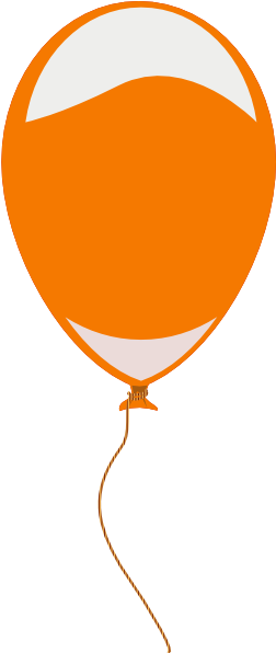 Balloon Clipart Orange - Orange Balloons Clip Art (318x595)